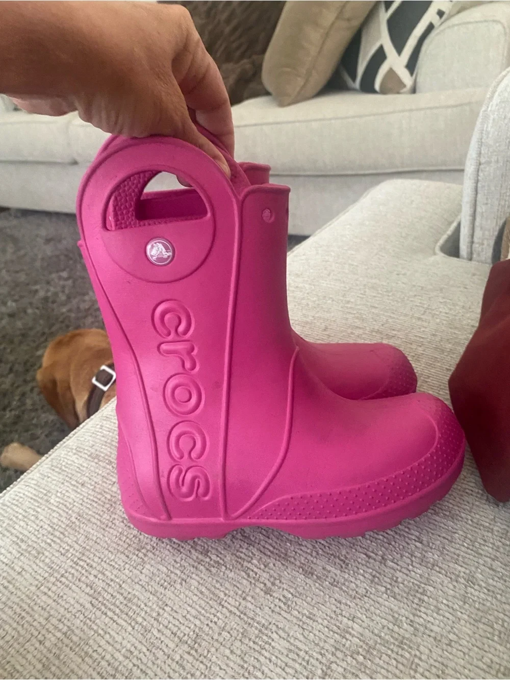 CROCS Kids Hot Pink Rain & Snow Boots